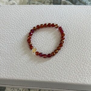 NWOT Natural Carnelian gemstone Beaded Bracelet
